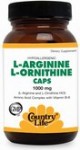 Country Life L-ARGININE, L-ORNITHINE 90капс 