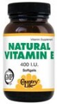 Country Life Natural Vitamin E 60капс 
